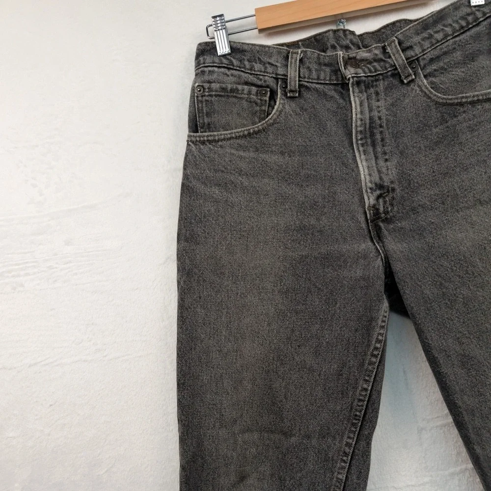 VTG Levi's 550 Jeans Men's 32x32 Black Faded Relaxed Tapered High Rise USA 90s